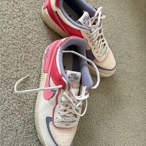 Nike Women's Sneakers - Pink, White, and Purple